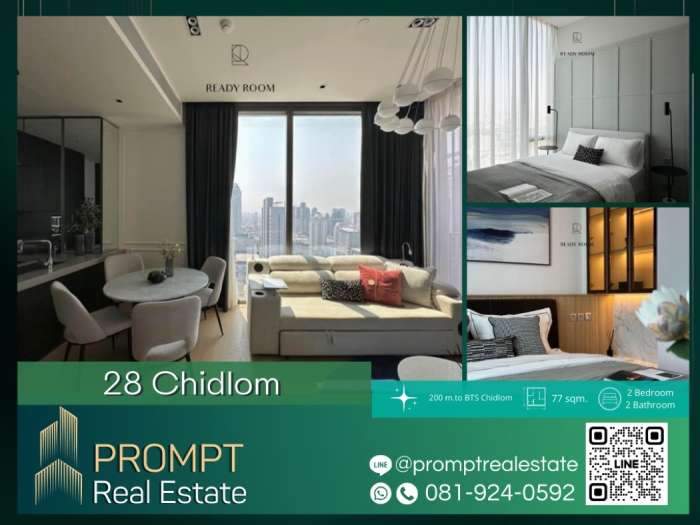 PROMPT Rent 28 Chidlom - 77 sqm - BTSchidlom CentralWorld BTSPhloenchit Cornerroom