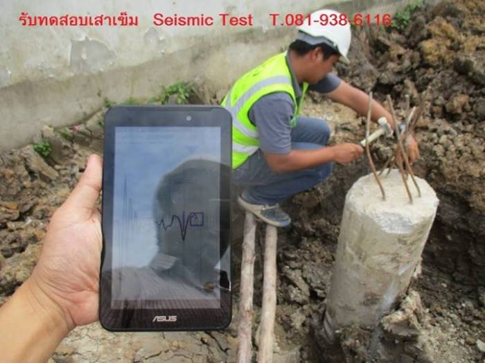รับทดสอบเสาเข็ม ทดสอบความสมบูรณ์เสาเข็ม Seismic Test